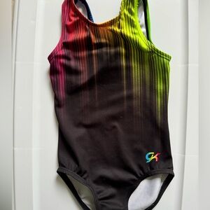 GK rainbow leotard, CS, piling on back